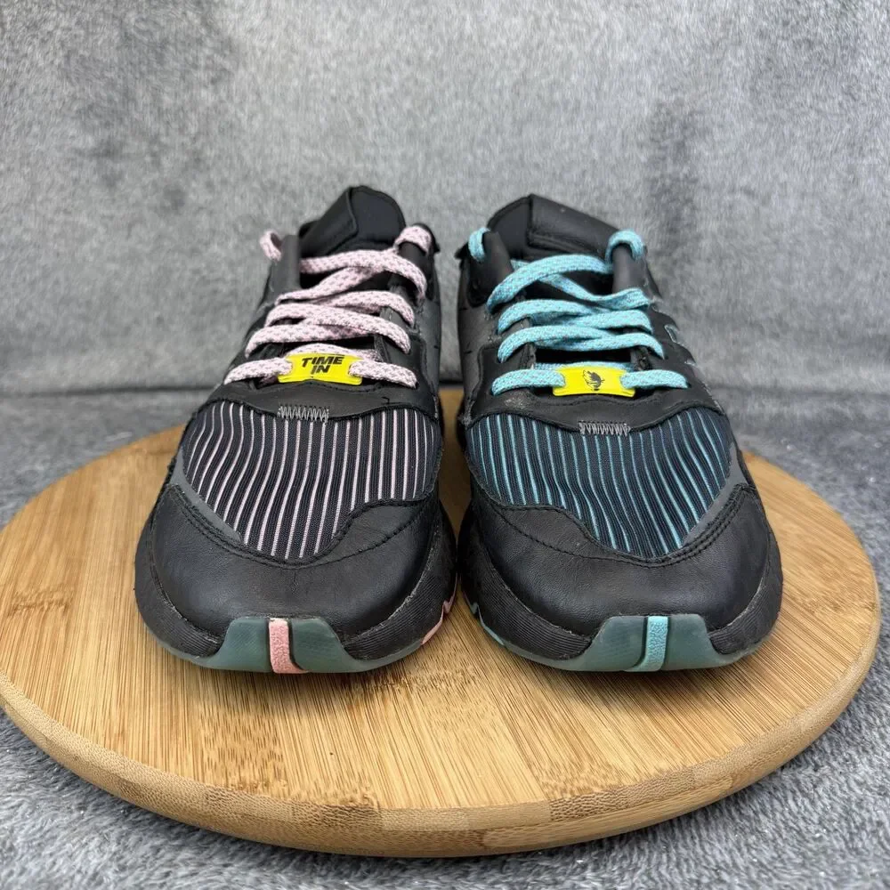 Adidas Nite Jogger Time In Shoes Mens Size 7 Black Multicolor Sneakers Q47198